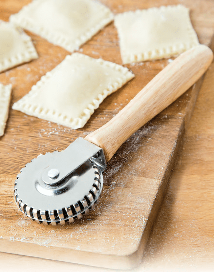 Roulette Coupe-pâte 3 Lames - Pour Pâtes Fraîches, Tortellini, Ravioli Et Pâtisserie Maison