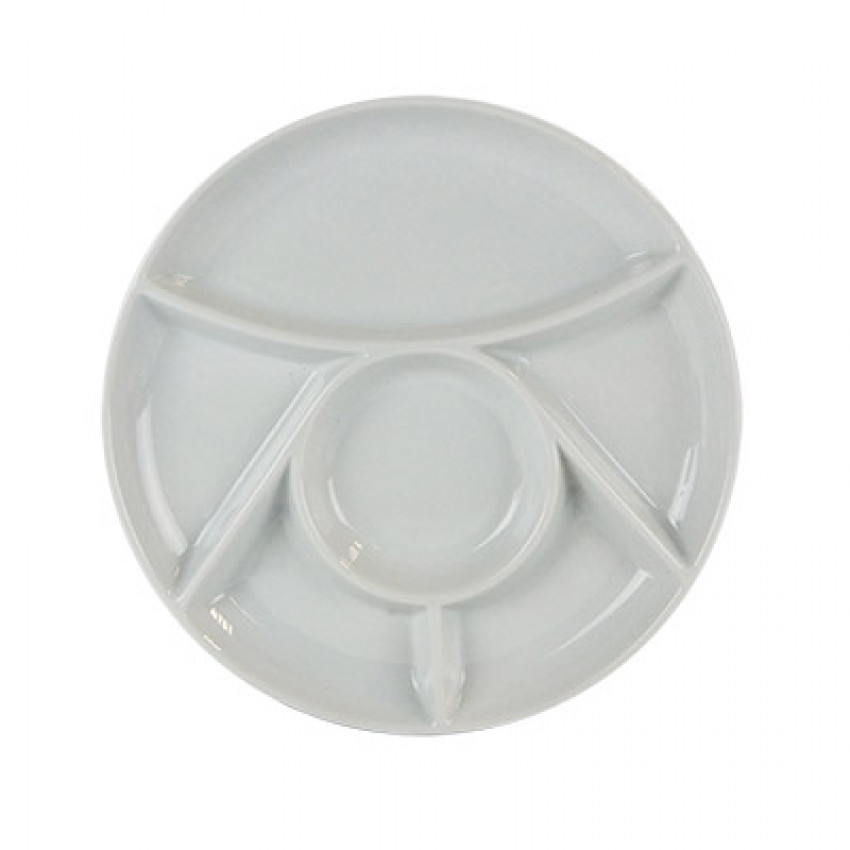 ASSIETTES  À FONDUE RONDES BLANCHES 4 PIÈCES TM