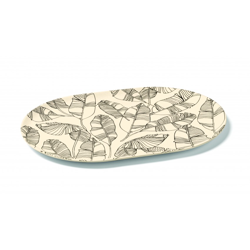 PLATEAU DE SERVICE 38 CM FEUILLES BAMBOU