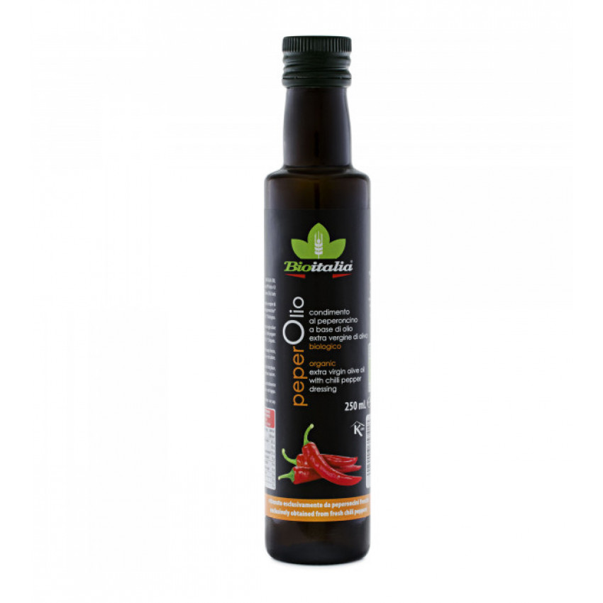 HUILE D'OLIVES EXTRA VIERGE AU PIMENT 250ML BIOITALIA