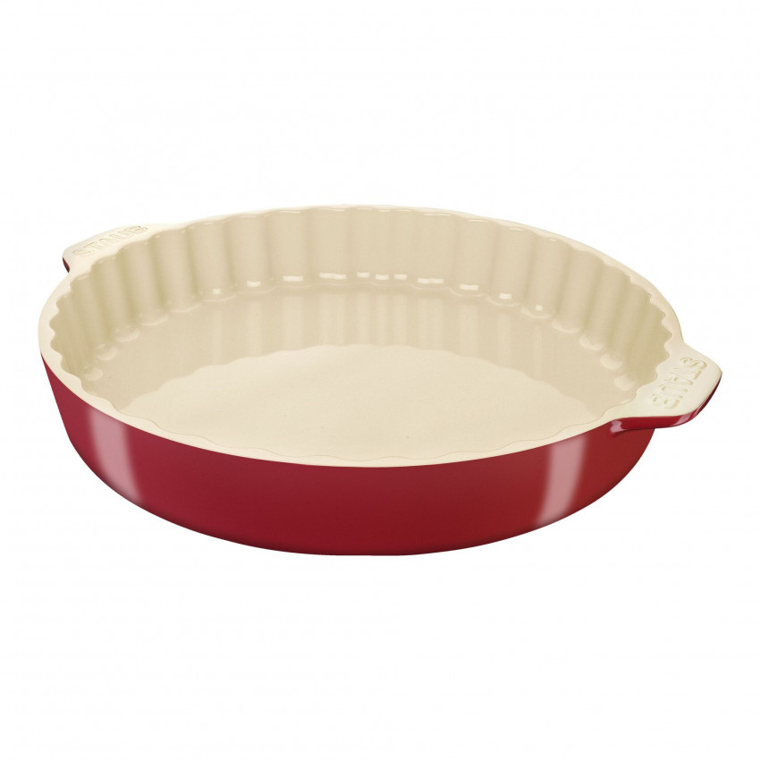 ASSIETTE À TARTE EN CÉRAMIQUE ROUGE 30CM STAUB