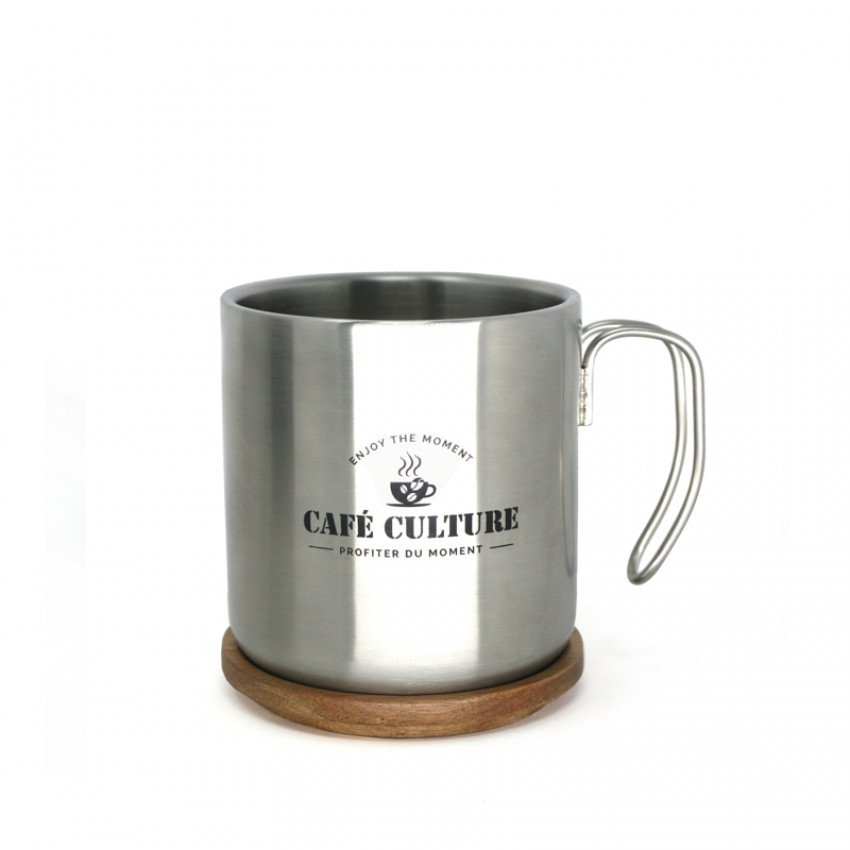 TASSE À CAFÉ À DOUBLE PAROI 450ML AVEC COUVERCLE
