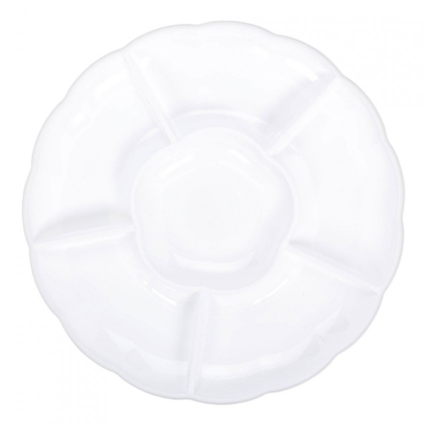 PLATEAU AVEC COMPARTIMENTS BLANC 40.6CM