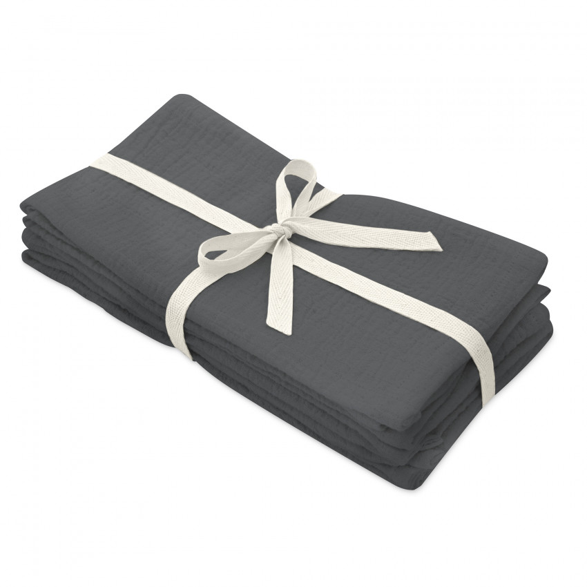 SERVIETTES DE CUISINE PQT 3 GRIS