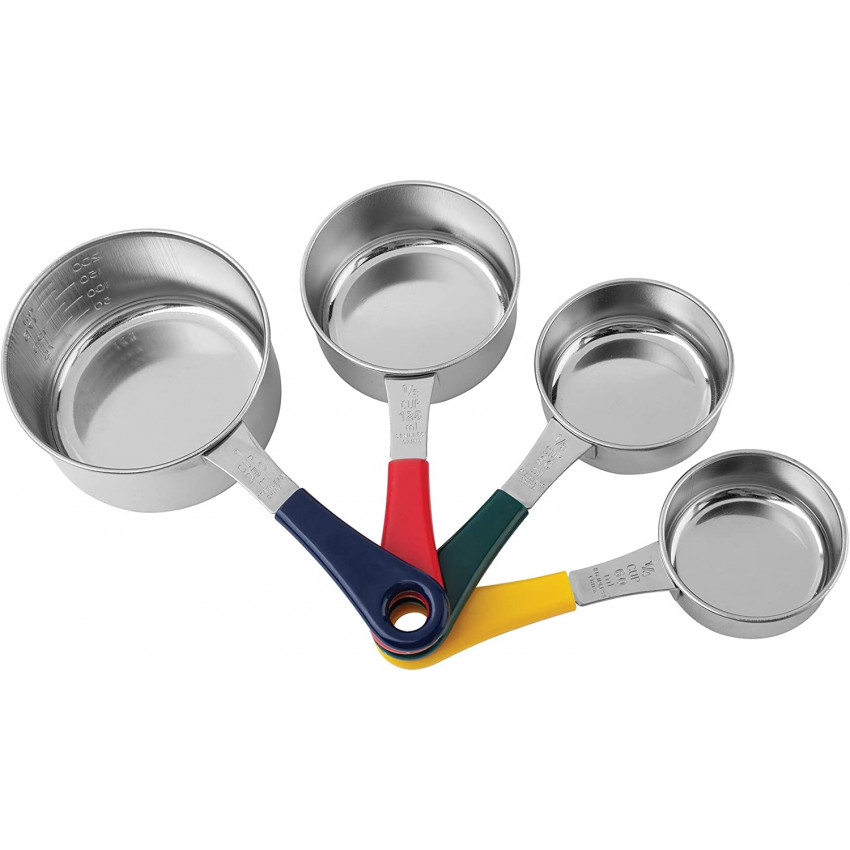 TASSES À MESURER EN ACIER INOX 4 PIÈCES