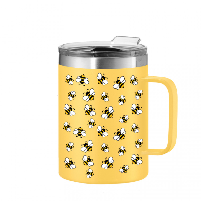 TASSE ISOLÉE 420ML ABEILLES AVEC COUVERCLE THERMOMUG OGGI