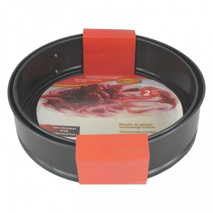2 MOULES À GÂTEAUX  ANTIADHÉSIFS À CHARNIÈRE 24 ET 26CM