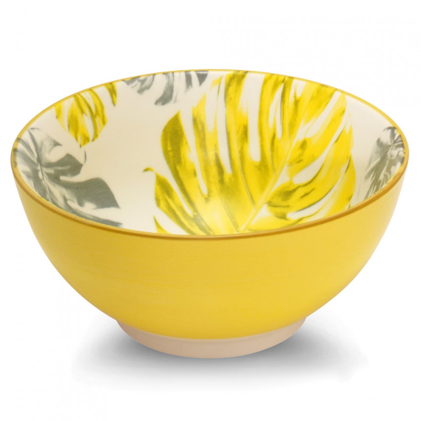 BOL 15CM JAUNE BOTANIQUE