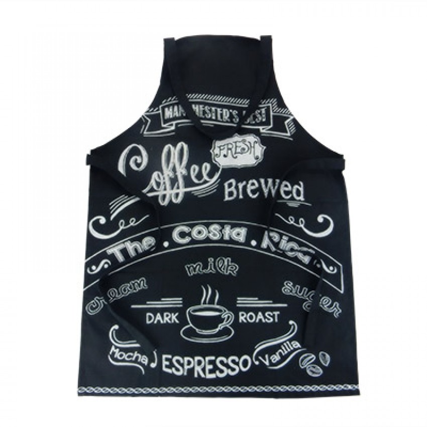 TABLIER EN COTON CAFÉ NOIR