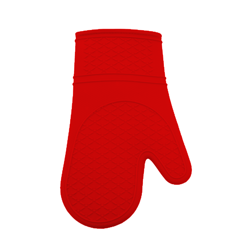 GANT EN SILICONE AVEC DOUBLURE DE COTON 30 CM ROUGE GOURMET