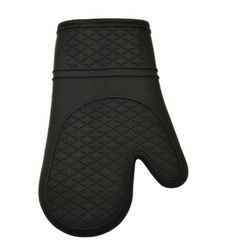 GANT EN SILICONE AVEC DOUBLURE DE COTON 30CM NOIR GOURMET