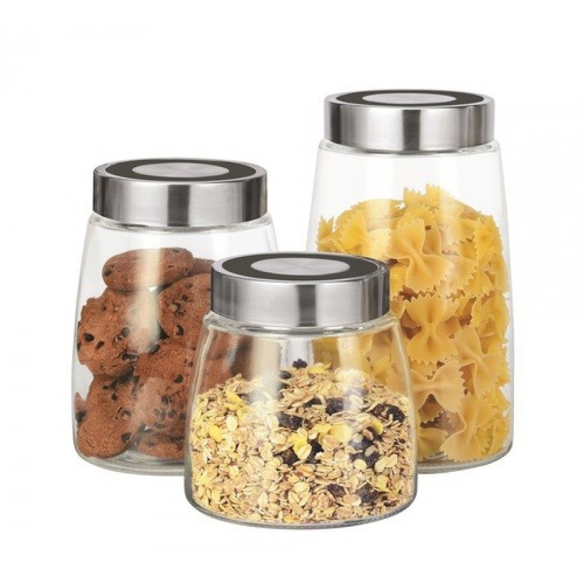 POTS DE COMPTOIR AVEC COUVERCLE 3 PIÈCES PYRAMID