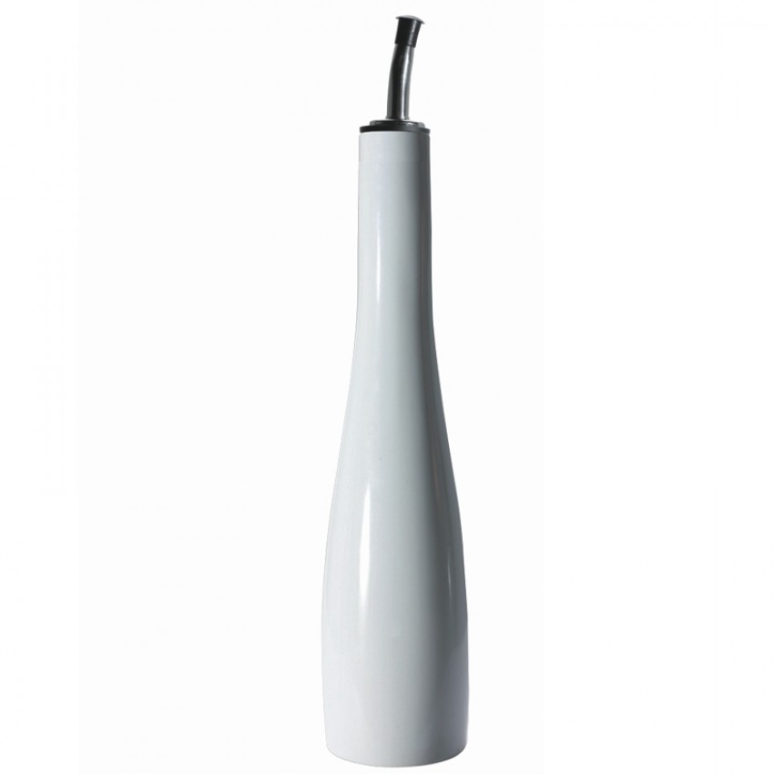 BOUTEILLE VINAIGRE/ HUILE PORCELAINE 450 ML BLANCHE BIA