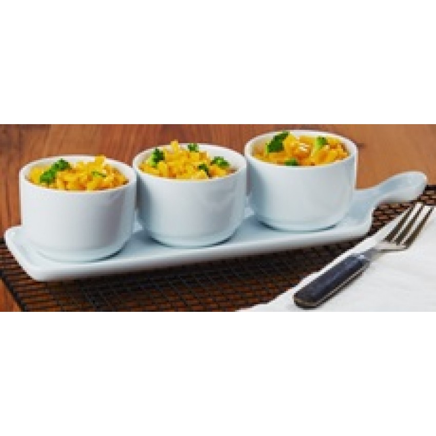 ENSEMBLE DE 3 BOLS ET PLATEAU AVEC POIGNÉE