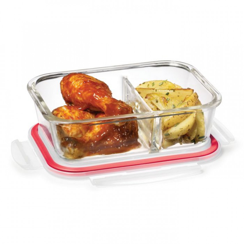 CONTENANT EN VERRE AVEC DIVISEUR 950ML RECTANGLE LOCKNLOCK