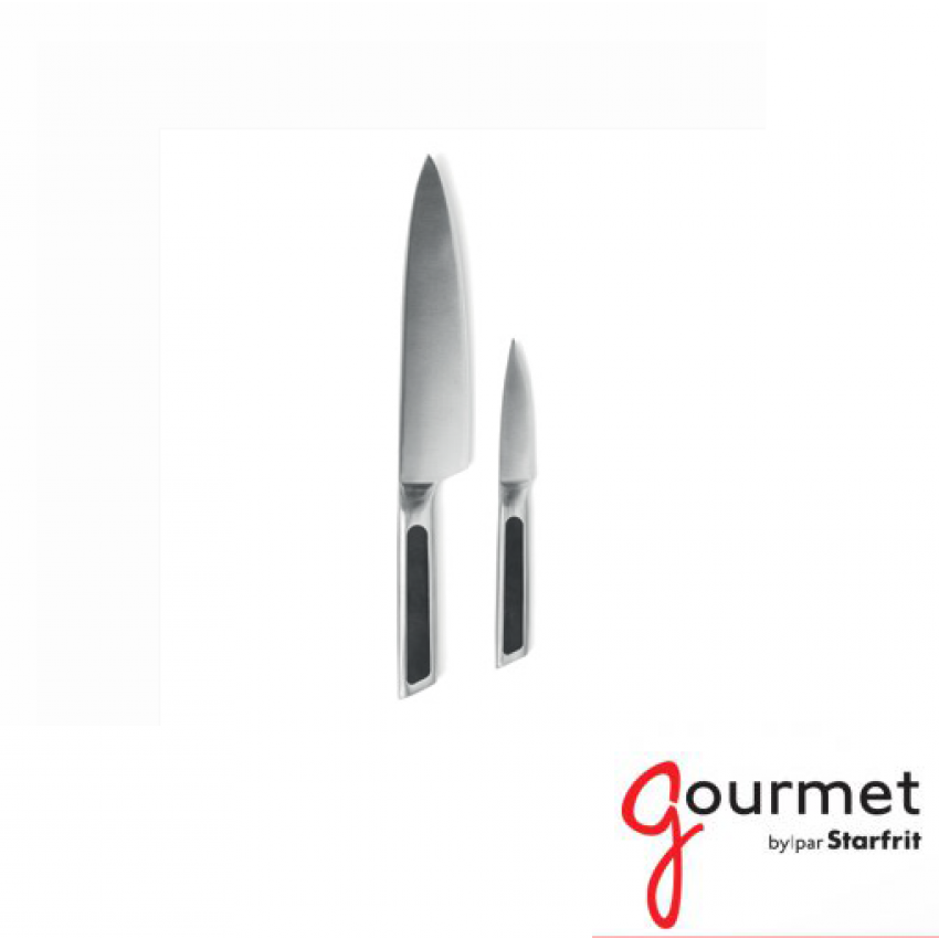COUTEAUX À PARER ET DU CHEF 2 PIÈCES GOURMET STEEL