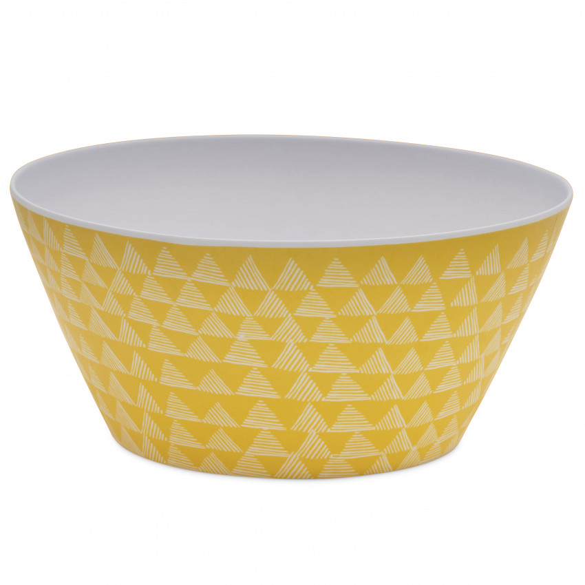 BOL DE SERVICE EN MÉLAMINE 25CM JAUNE VIF ET ÉCLATANT
