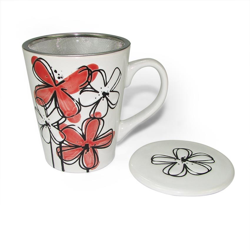 CHOPE À THÉ ROUGE AVEC INFUSEUR DE 350ML