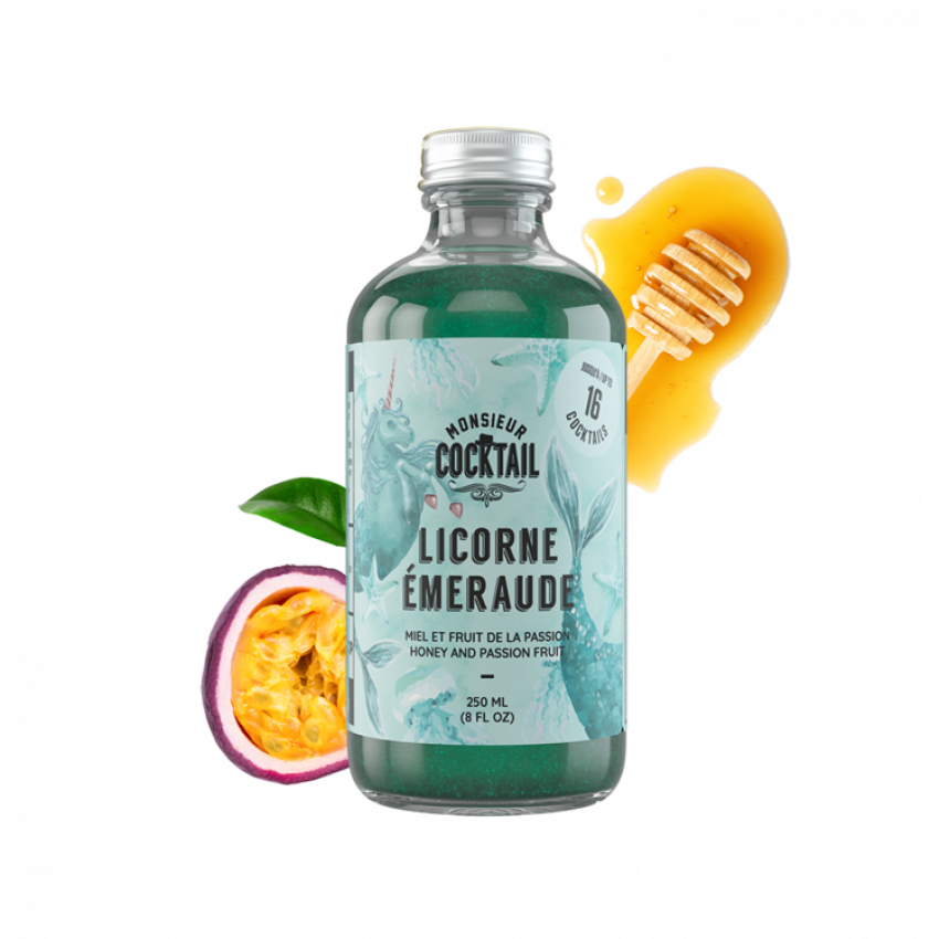 SIROP DE LICORNE ÉMERAUDE 250ML MONSIEUR COCKTAIL 