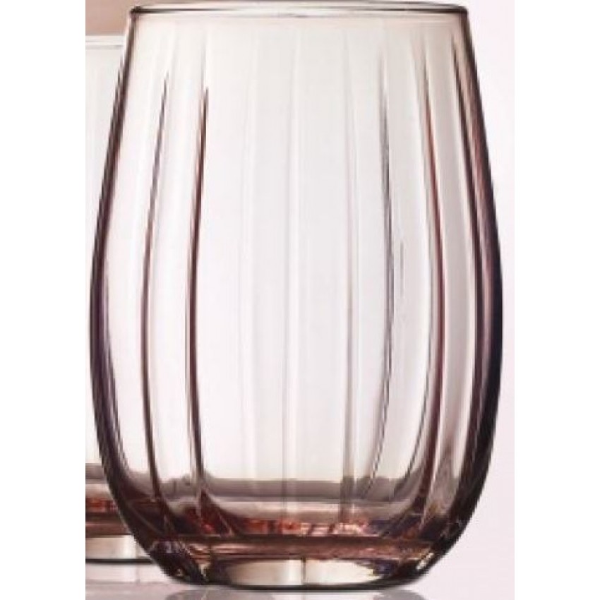 ENSEMBLE DE 4 VERRES ROSE DE FORME BASSE 380 ML LOTUS