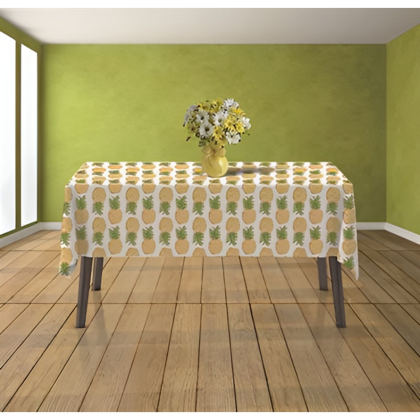 NAPPE EN PEVA RONDE 60 POUCES PINA COLADA JAUNE