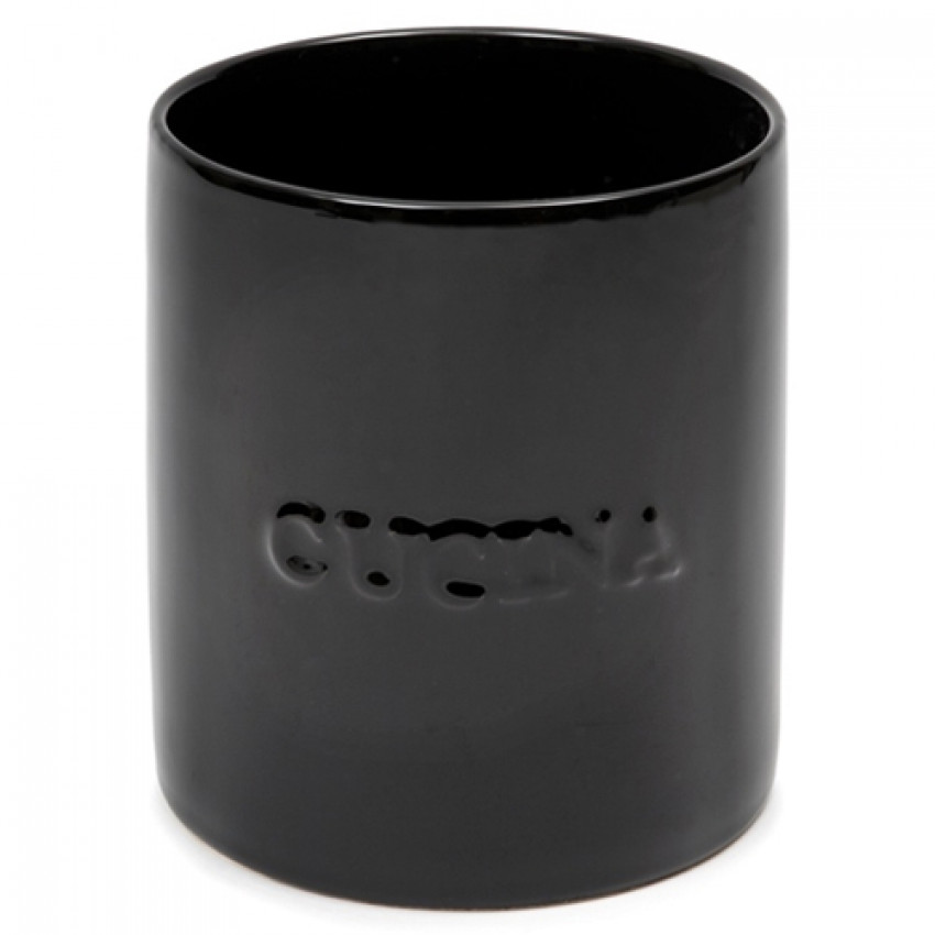 PORTE USTENSILES 18CM NOIR CUCINA