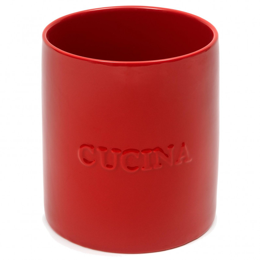 PORTE USTENSILES 18CM ROUGE CUCINA