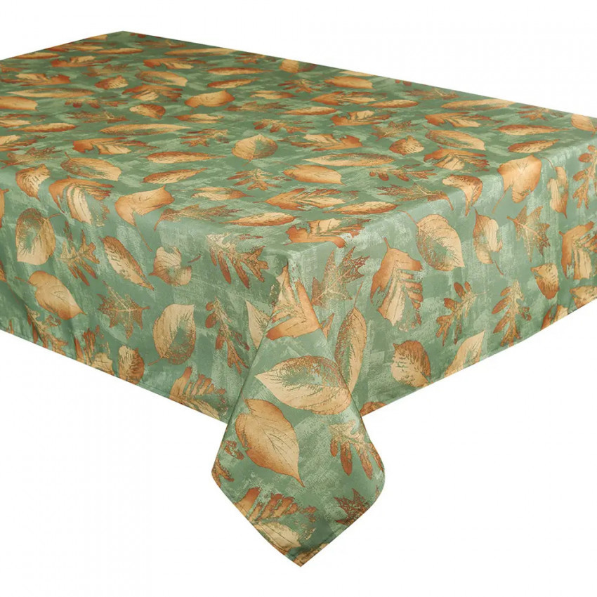 NAPPE 58 X 94 POUCES SUBTLE LEAVES VERT