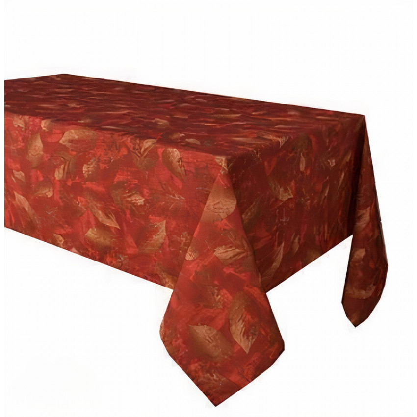 NAPPE 58 X 108 PO SUBTLE LEAVES ROUILLE