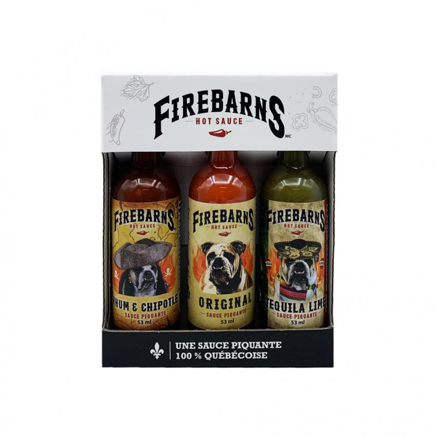 TRIO DE SAUCES PIQUANTES FIREBARNS