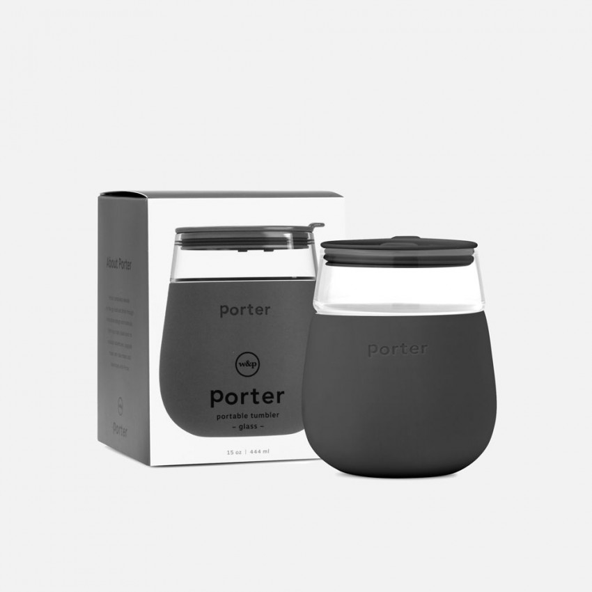 GOBELET EN VERRE SUR LE POUCE 444ML ANTHRACITE