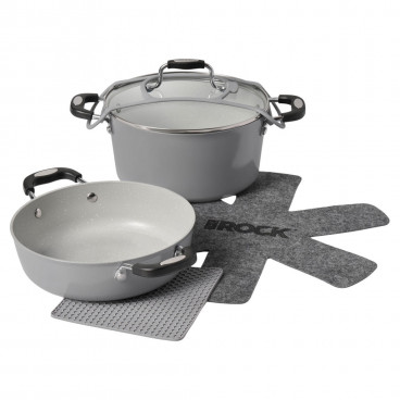 CASSEROLES 3 ET 5 PINTES 24CM AVEC ACCESSOIRES 6 PCS