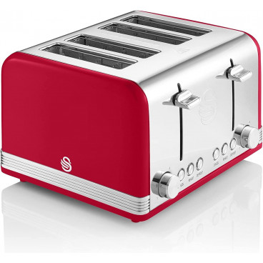 GRILLE PAIN ROUGE 4 TRANCHES SWAN RETRO