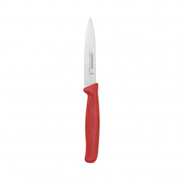 COUTEAU DROIT 10.16 CM ROUGE